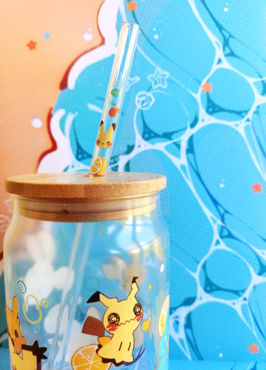 Lemon Soda glass Can cup