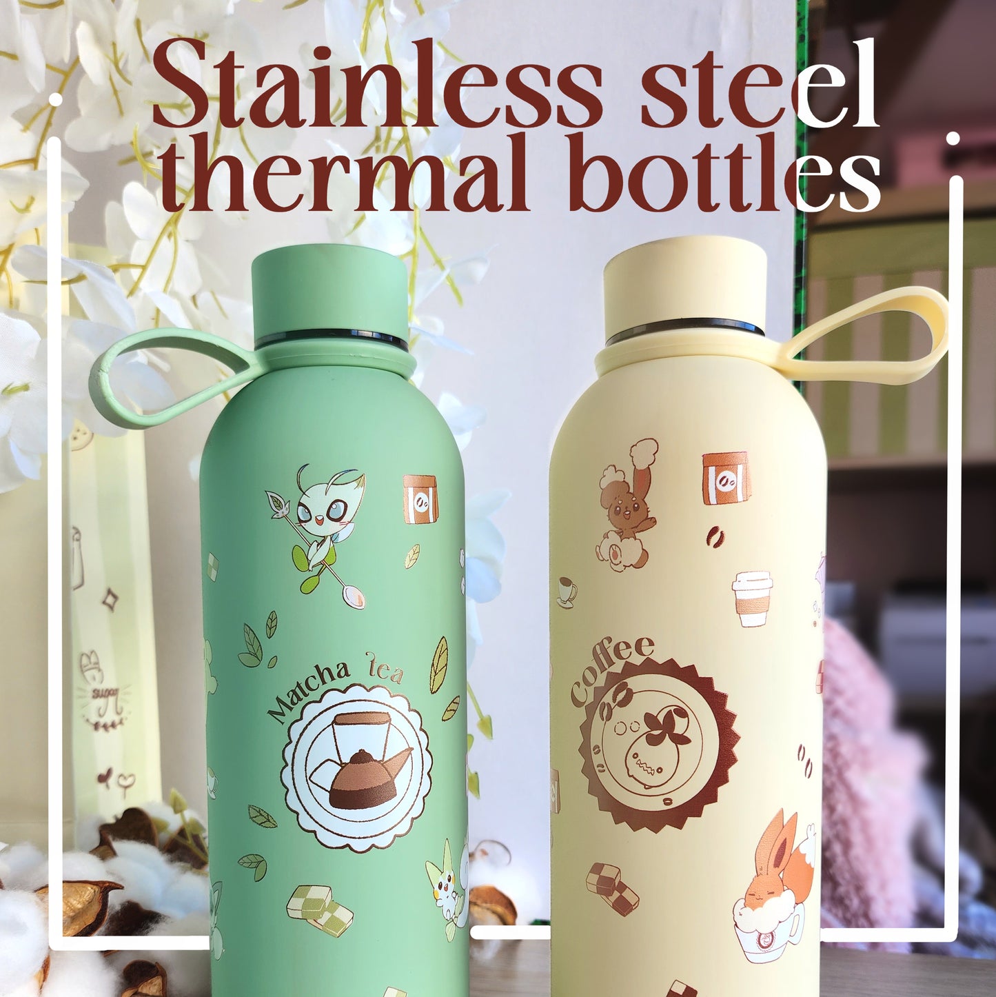 Thermal Water Bottle | Coffee & Matcha Tea