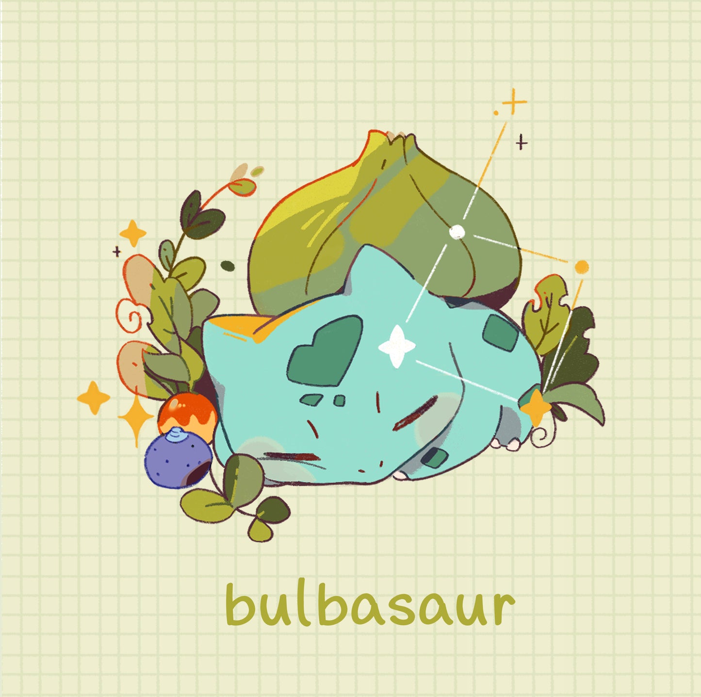 Preorder!! Sleepy grass Poke | Wooden pin