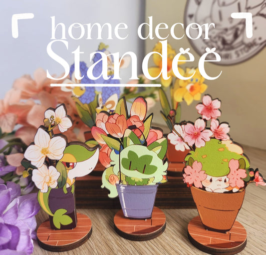 Poke Planters | Wooden decor Standee