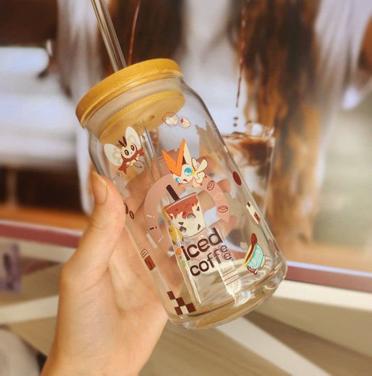 Iced coffee glass Can cup