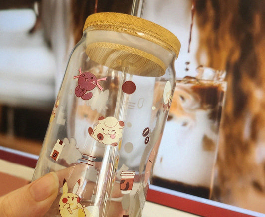 Iced coffee glass Can cup