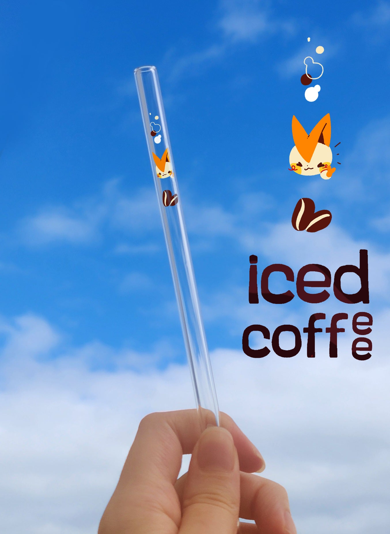 Poke Glass Straw | Sakura Matcha & Iced Coffee
