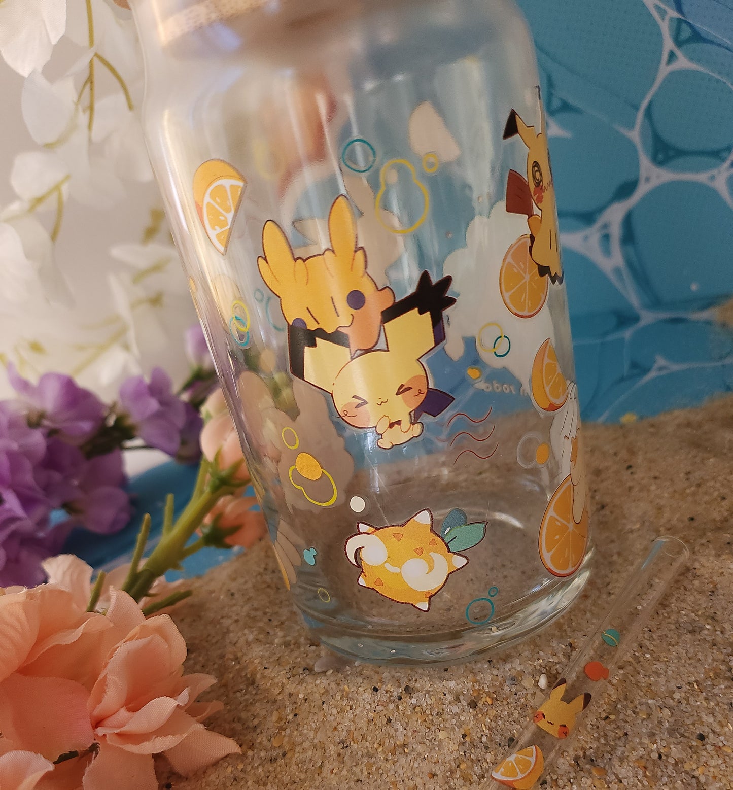 Lemon Soda glass Can cup
