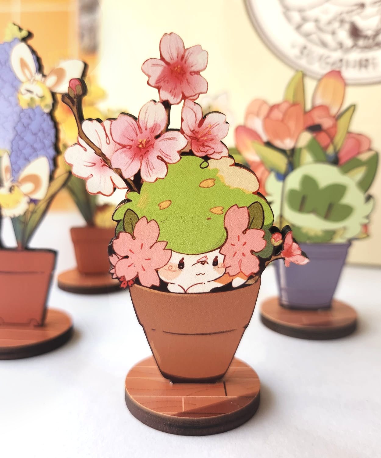 Poke Planters | Wooden decor Standee