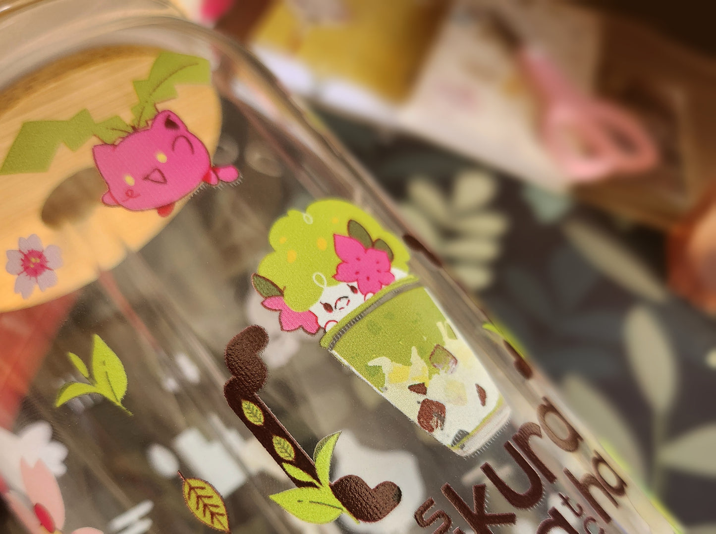 Preorder!! Sakura Matcha glass Can cup