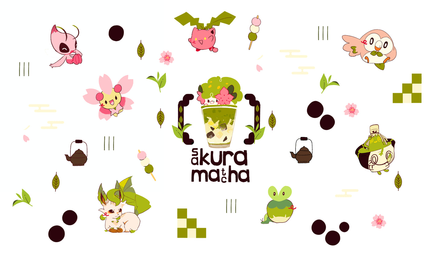 Preorder!! Sakura Matcha glass Can cup