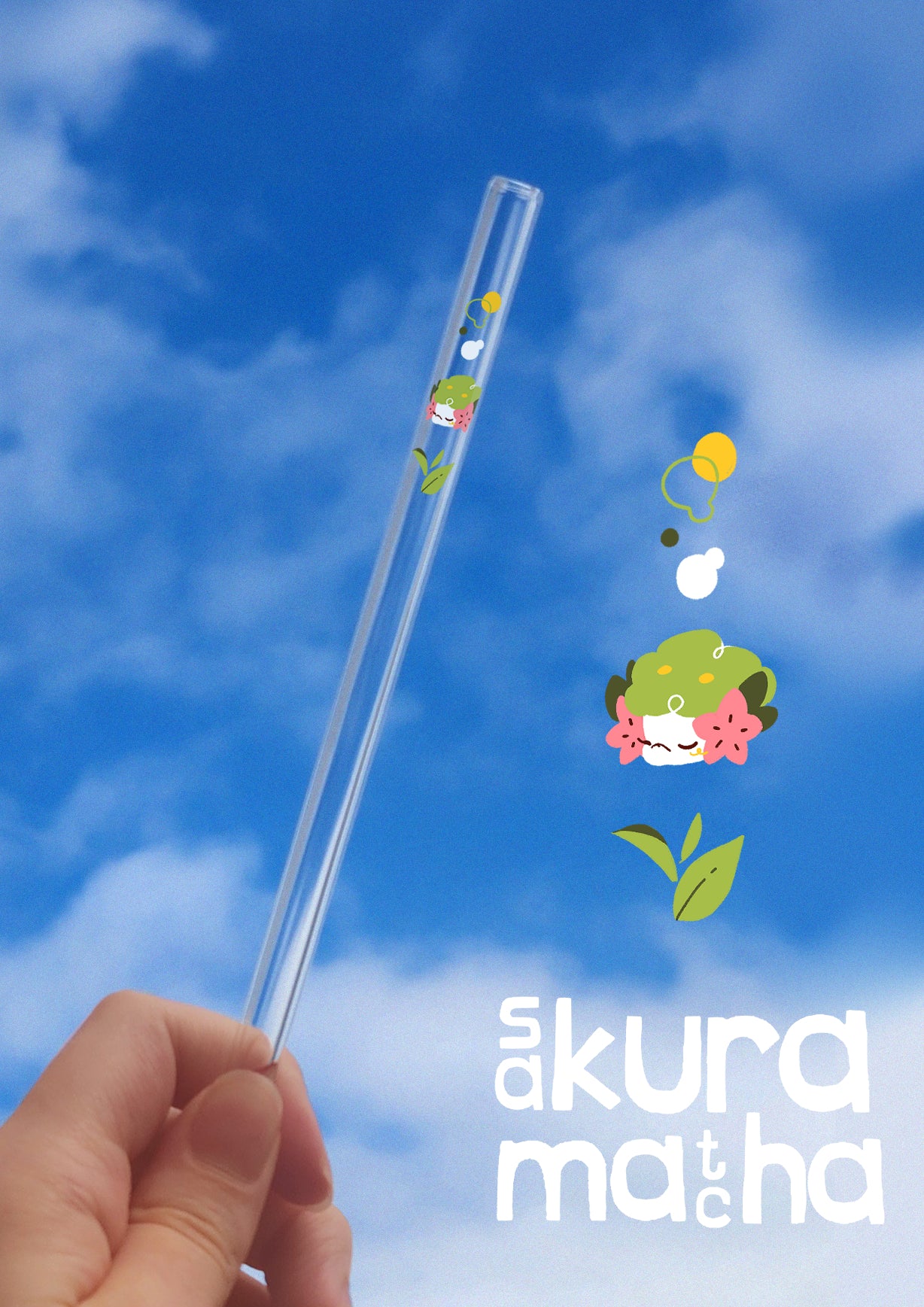Poke Glass Straw | Sakura Matcha & Iced Coffee