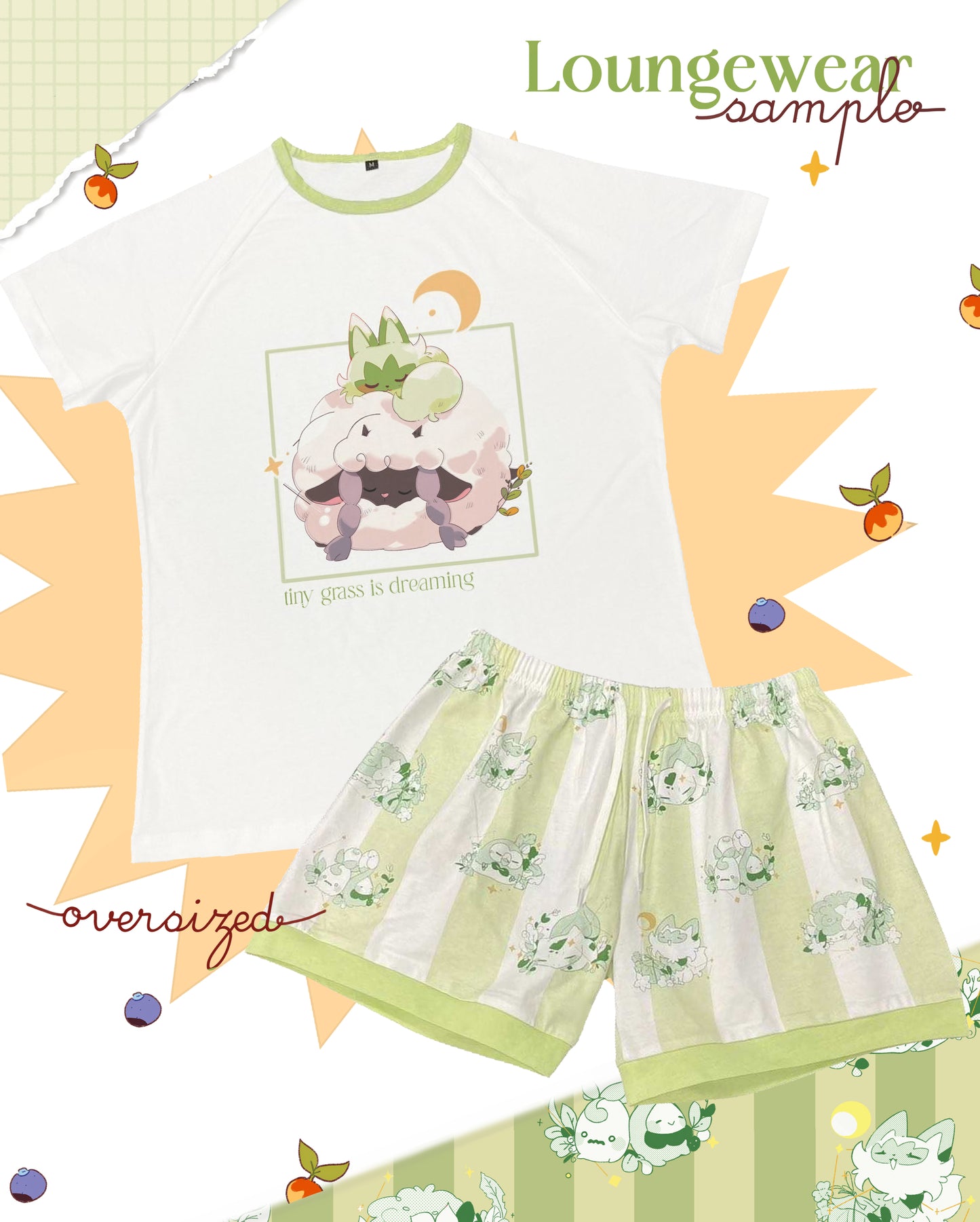 Poke pajamas | Tiny grass Pants Only