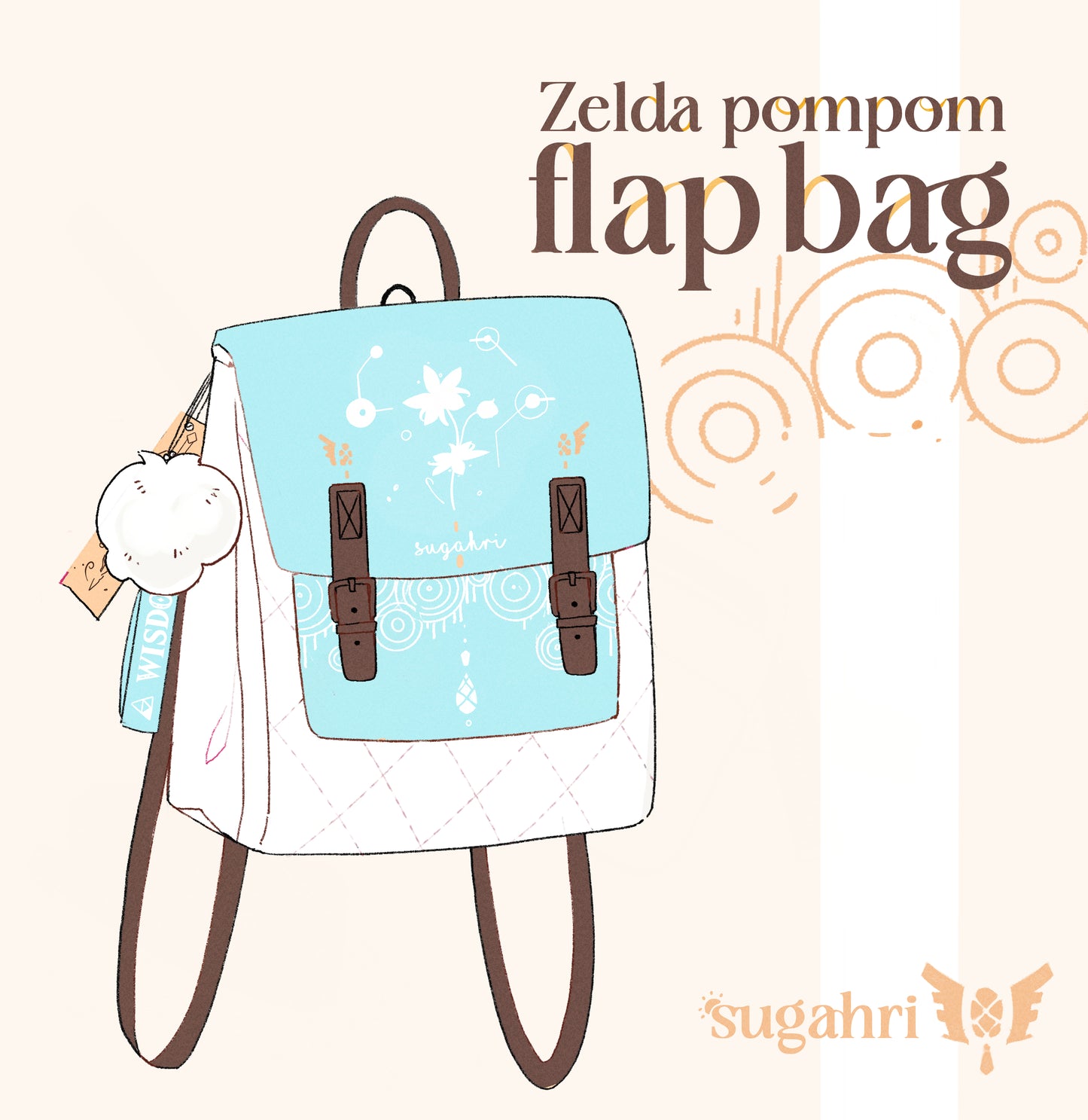 Sundelion and Silent Princess | Zelda Pompom Flapbags