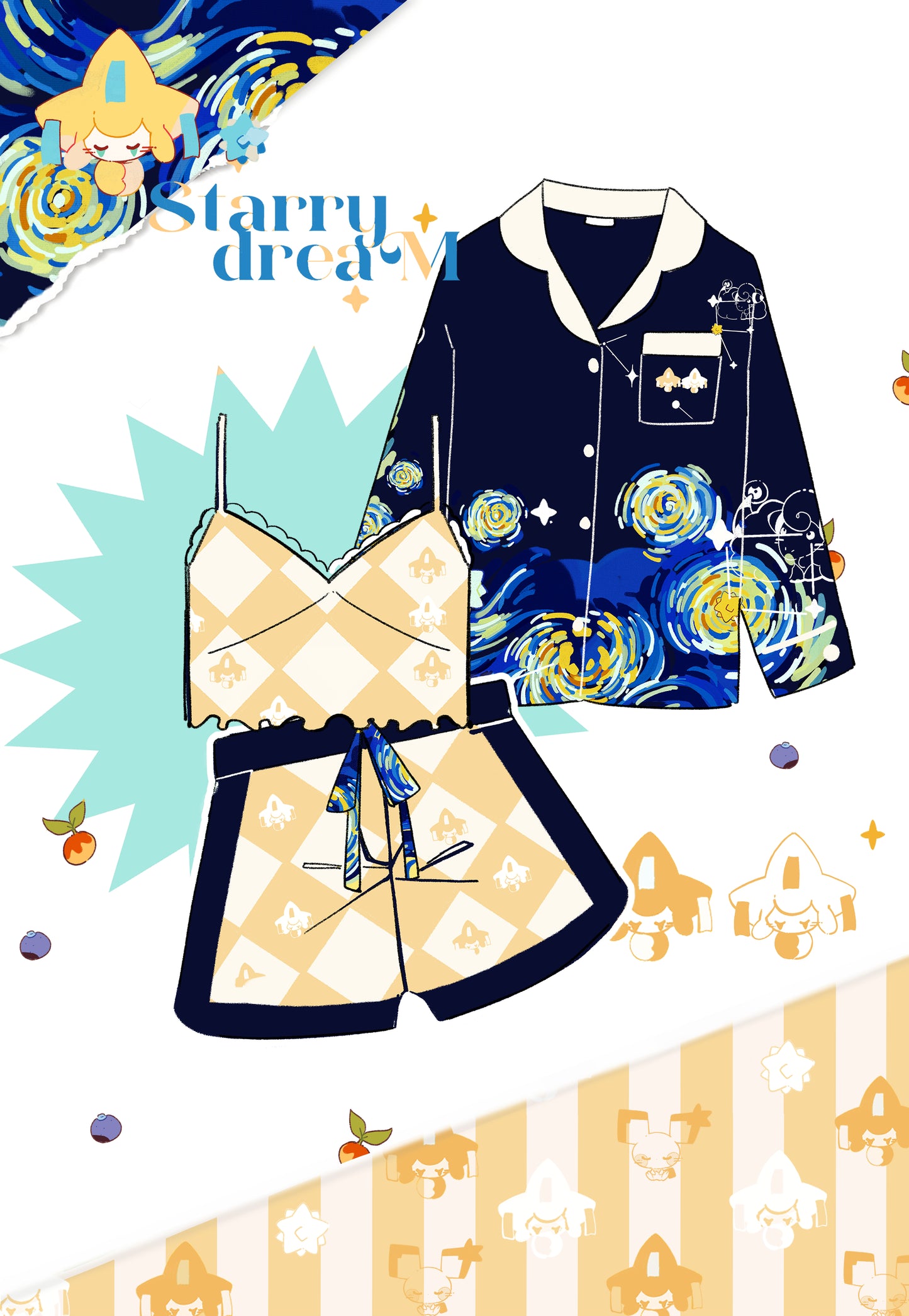 Preorder!! Poke loungewear | Summer Starry dream Set 1