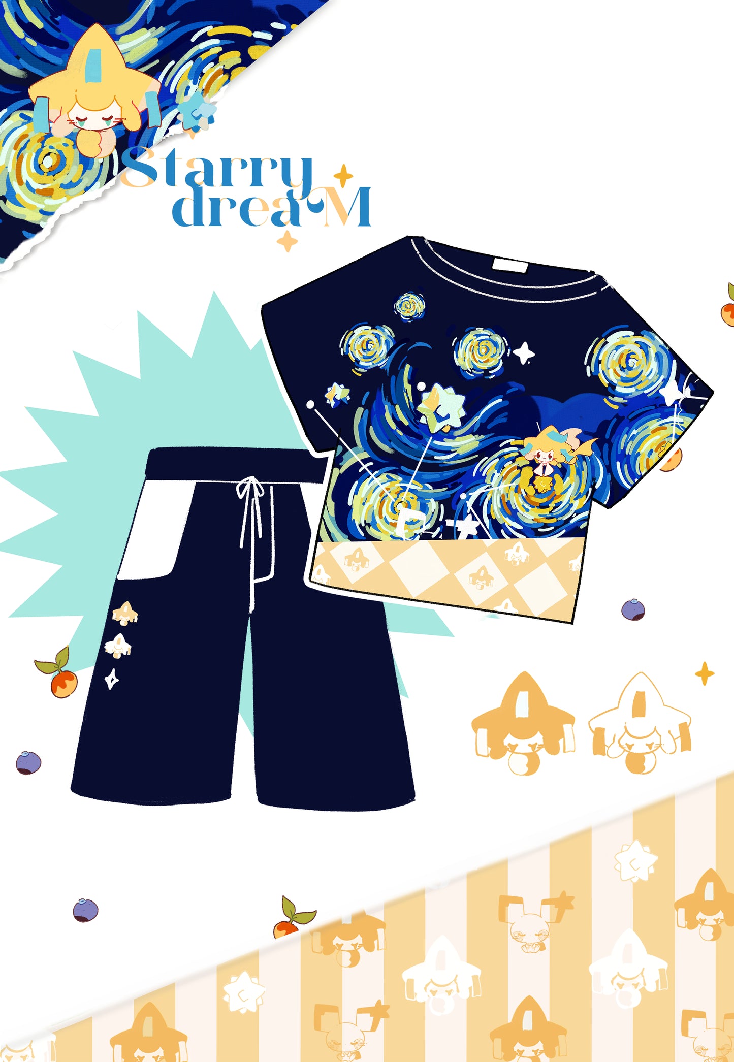 Preorder!! Poke loungewear | Summer Starry dream Set 2