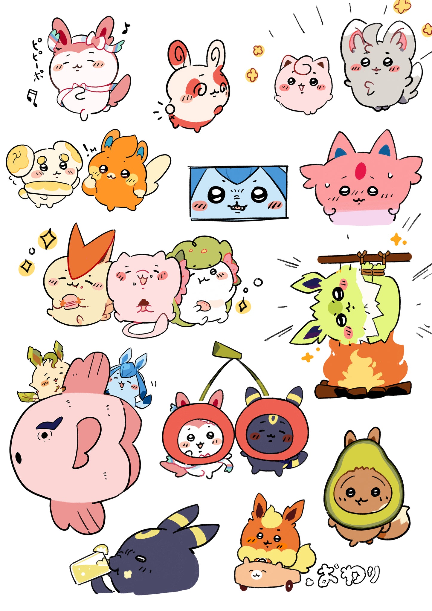 Preorder!! Chii-Poke | Sticker sheets