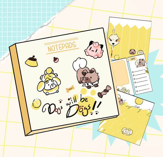 Preorder!! Dogs will be Dogs | Memopad set