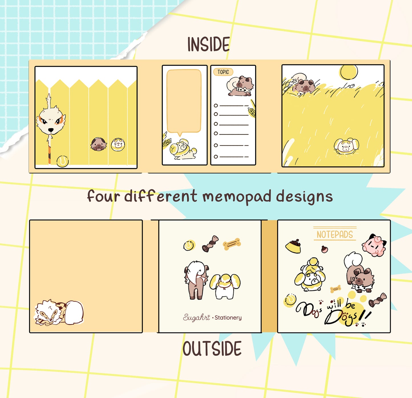 Dogs will be Dogs | Memopad set
