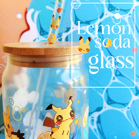 Lemon Soda glass Can cup