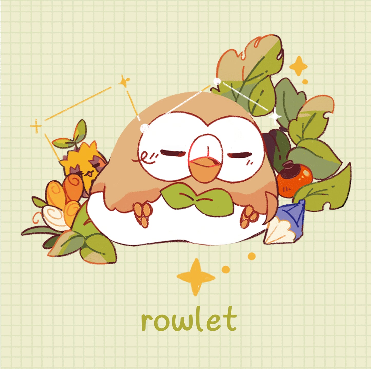 Preorder!! Sleepy grass Poke | Wooden pin