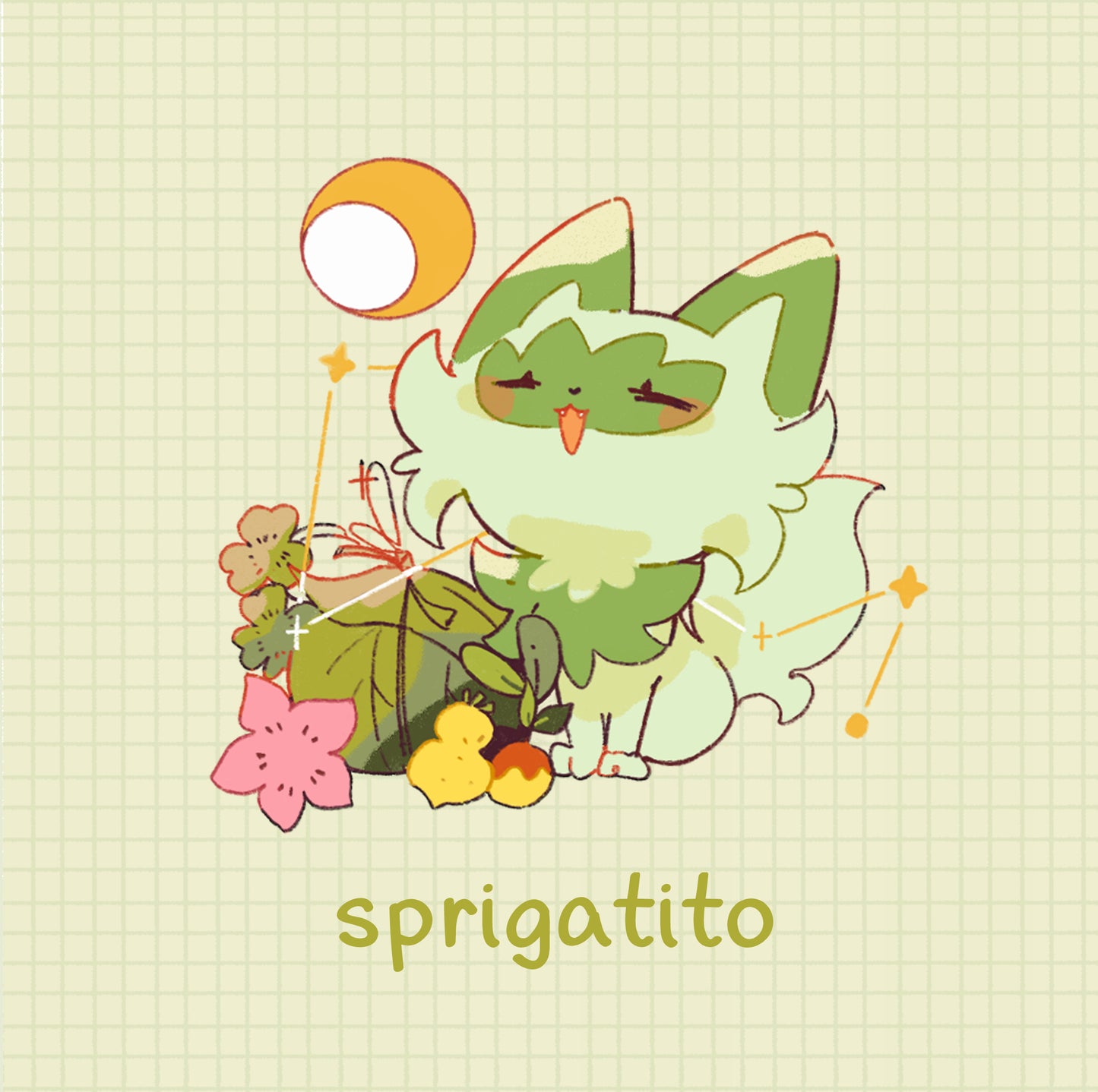 Preorder!! Sleepy grass Poke | Wooden pin