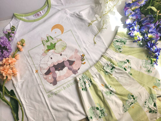 Poke pijamas | Tiny Grass pantalones sólo