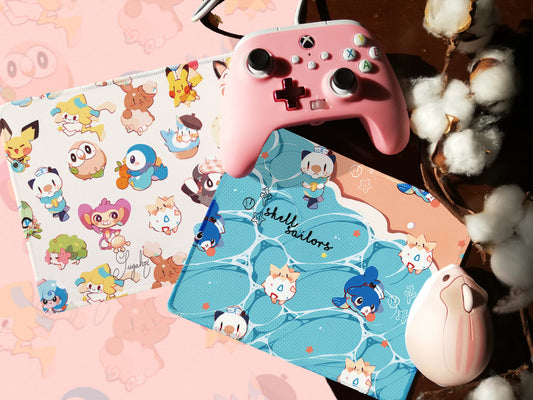 Small Deskmat | Poke pattern and Shell sailors