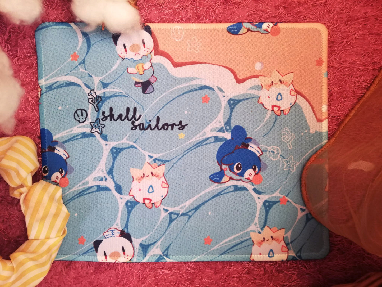 Small Deskmat | Poke pattern and Shell sailors