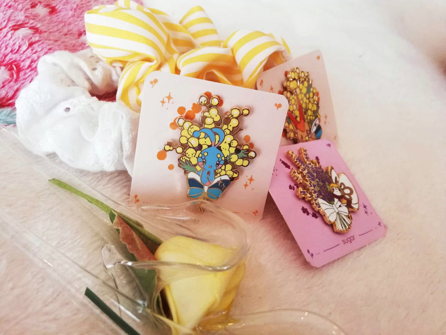 Mimosa and Lavender Enamel Pin Collection