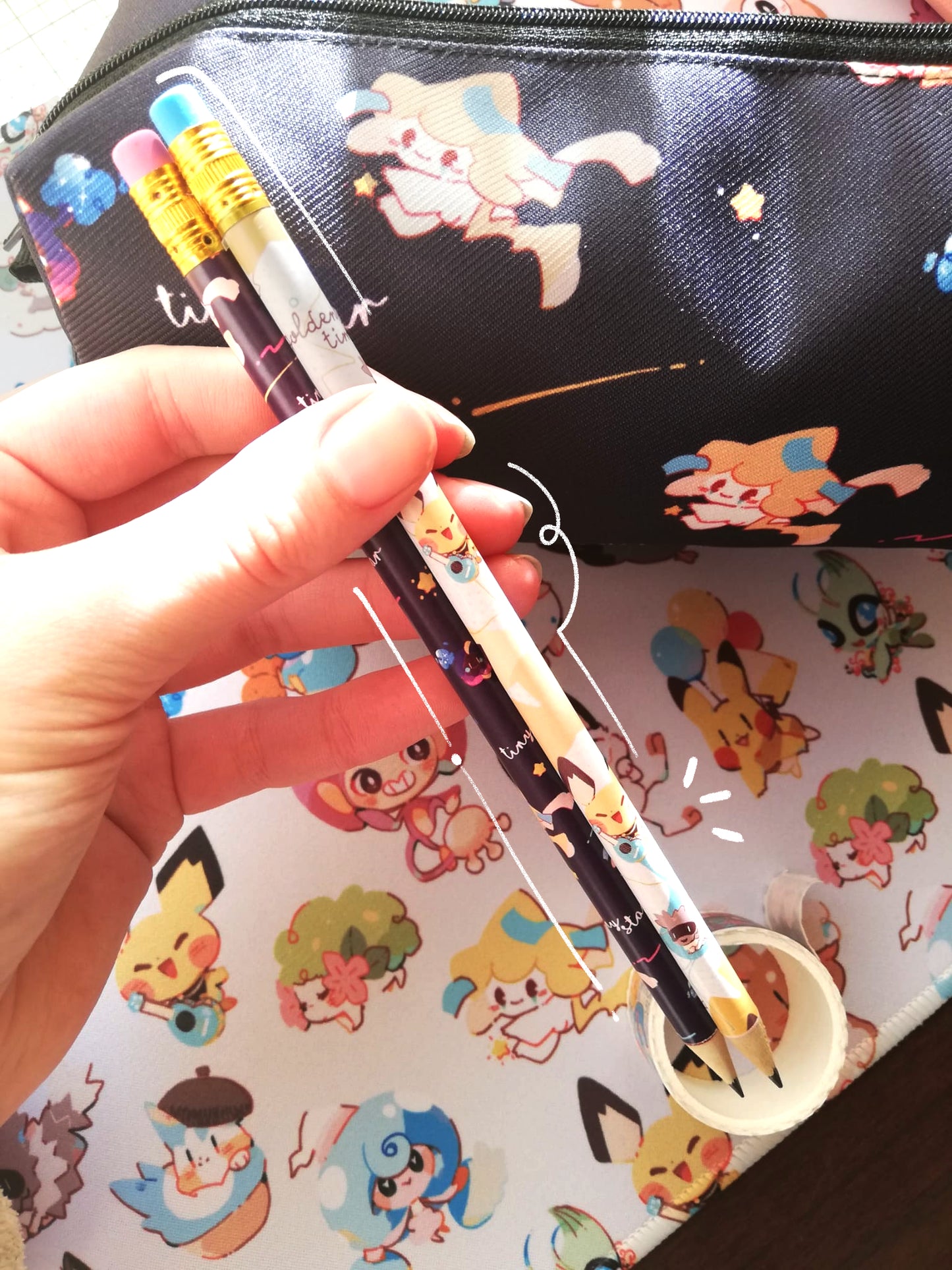 Pencils | Tiny star and Golden time