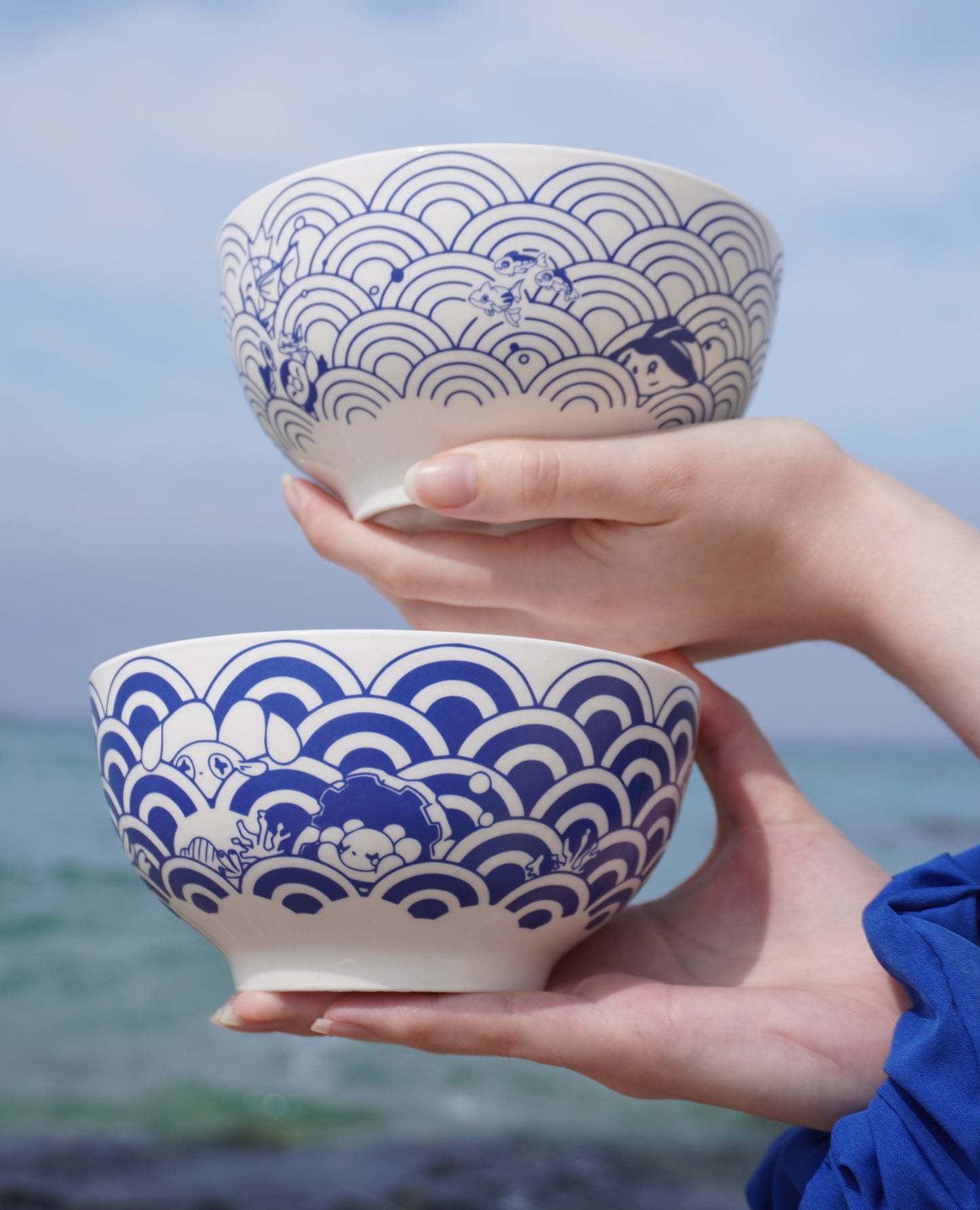 Summer ocean | Ceramic ramen bowl
