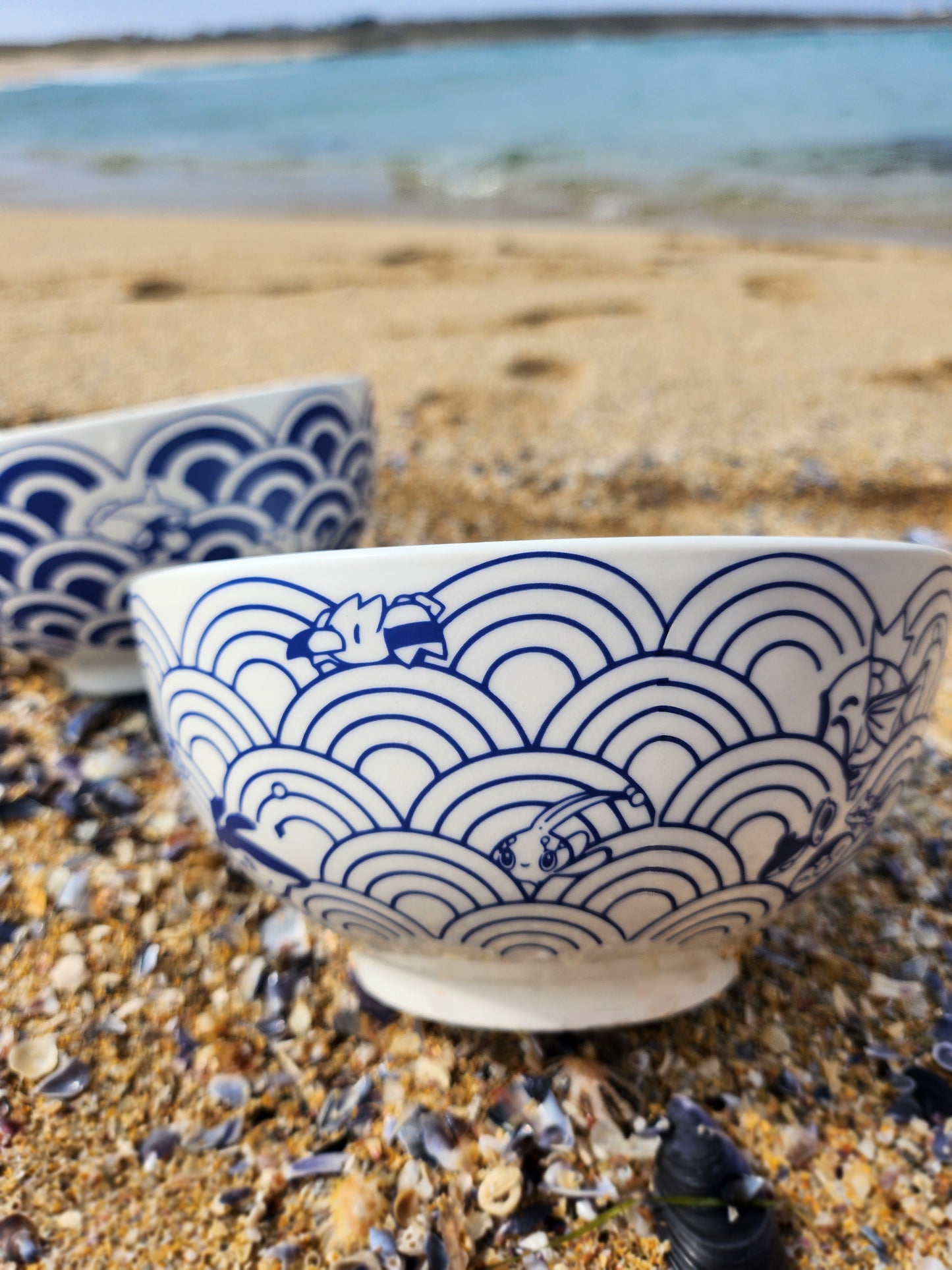 Summer ocean | Ceramic ramen bowl