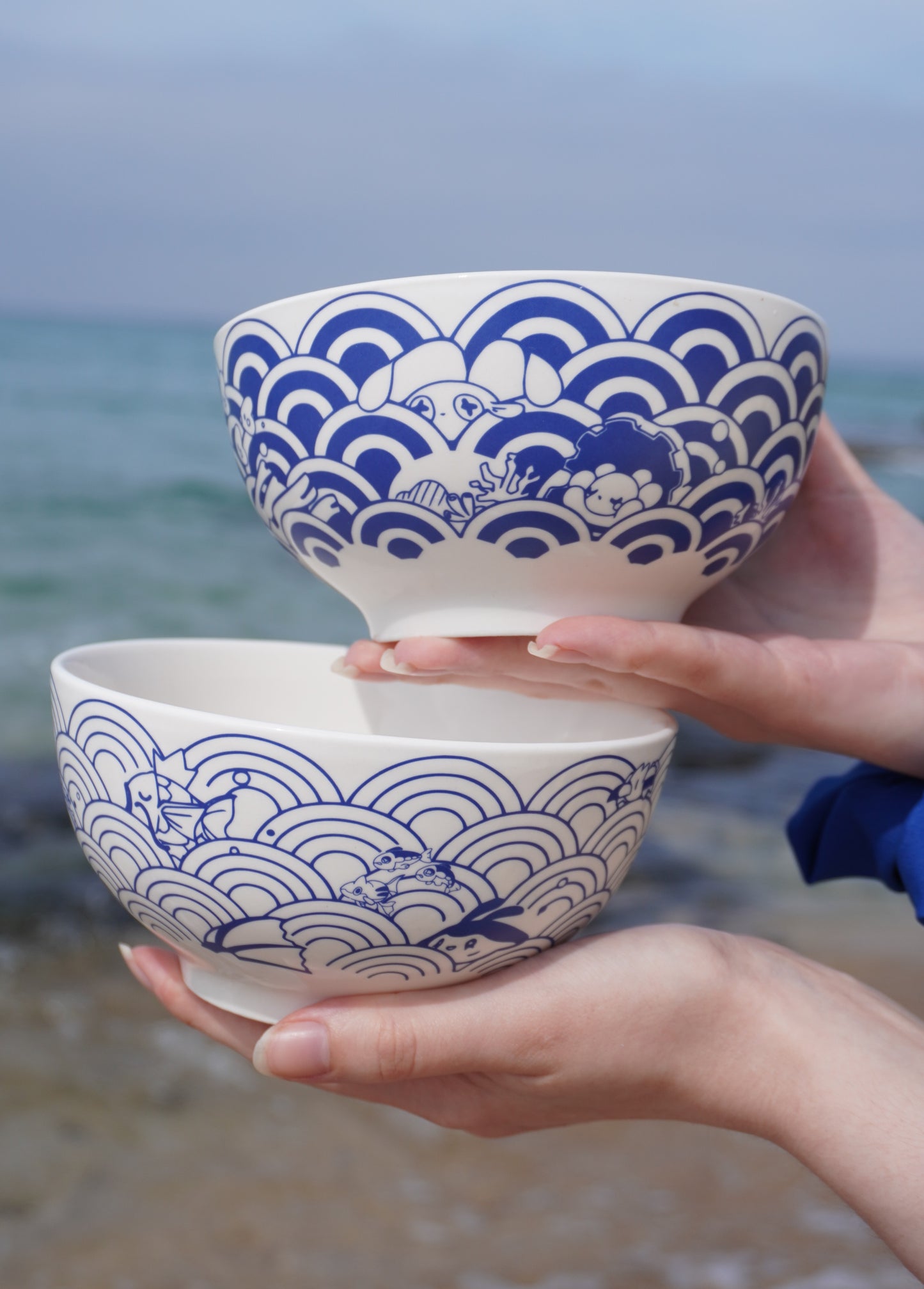 Summer ocean | Ceramic ramen bowl