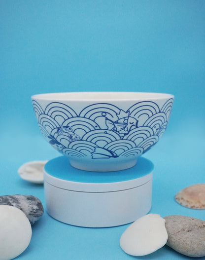 Summer ocean | Ceramic ramen bowl
