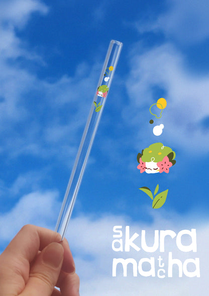 Poke Glass Straw | Sakura Matcha & Iced Coffee