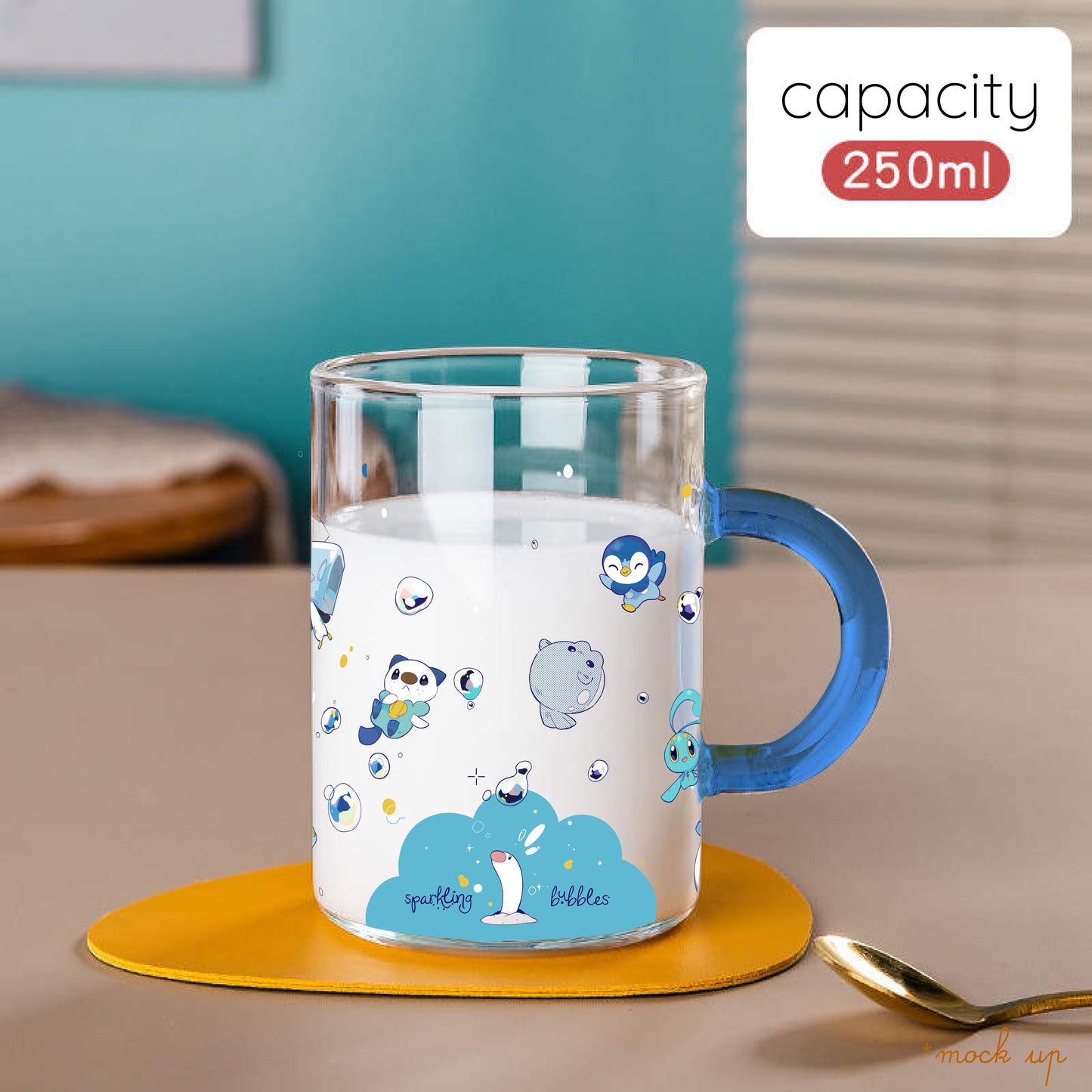 Sparkling Bubbles Glass Mug