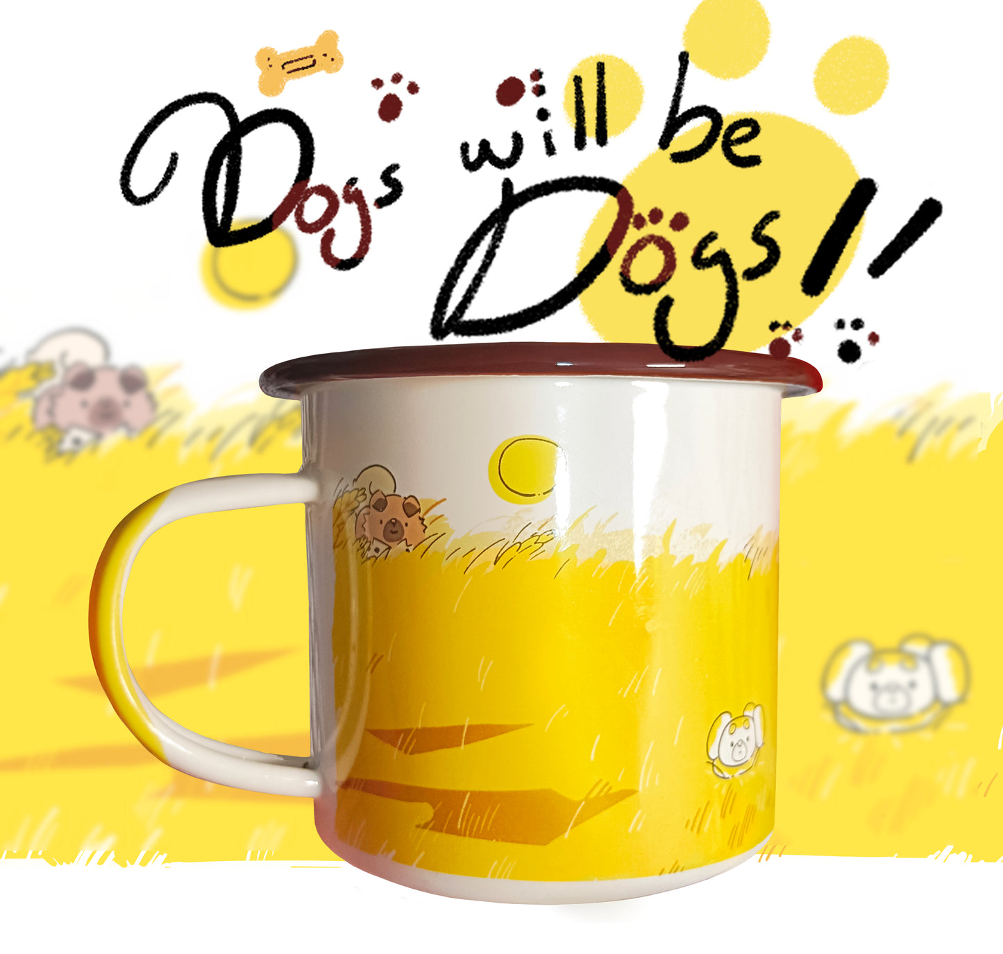 Preorder!! Dogs will be dogs | Enamel Mug