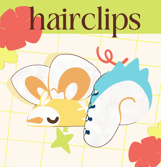 Cutiefly & Pachirisu | Poke Hairclips