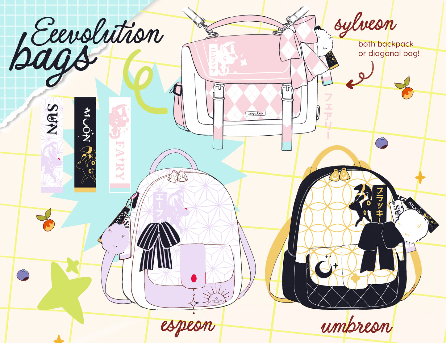 Preorder!! Eeeveelution backpacks