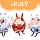 Genshin Impact | Abyss mages: Klee, Qiqi and Diona keychains