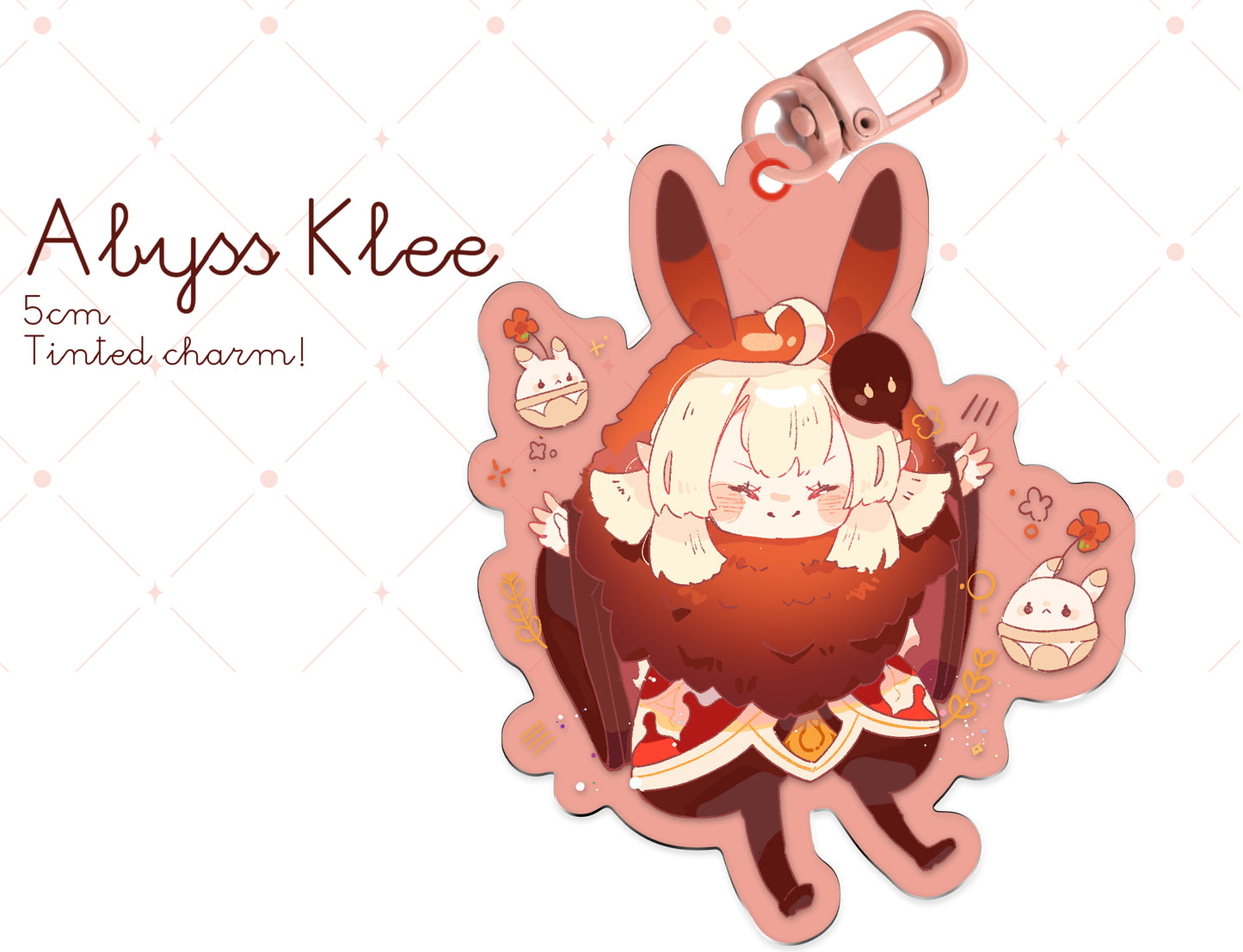 Genshin Impact | Abyss mages: Klee, Qiqi and Diona keychains