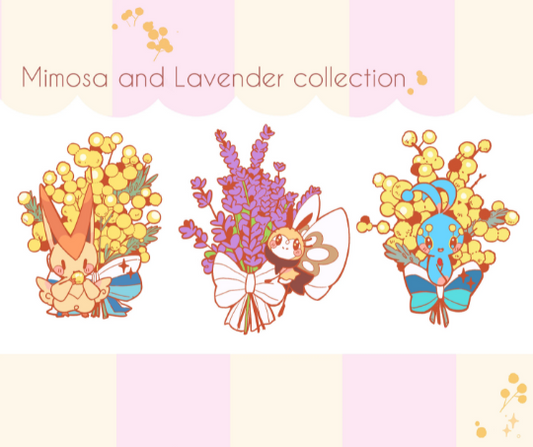 Mimosa and Lavender Enamel Pin Collection